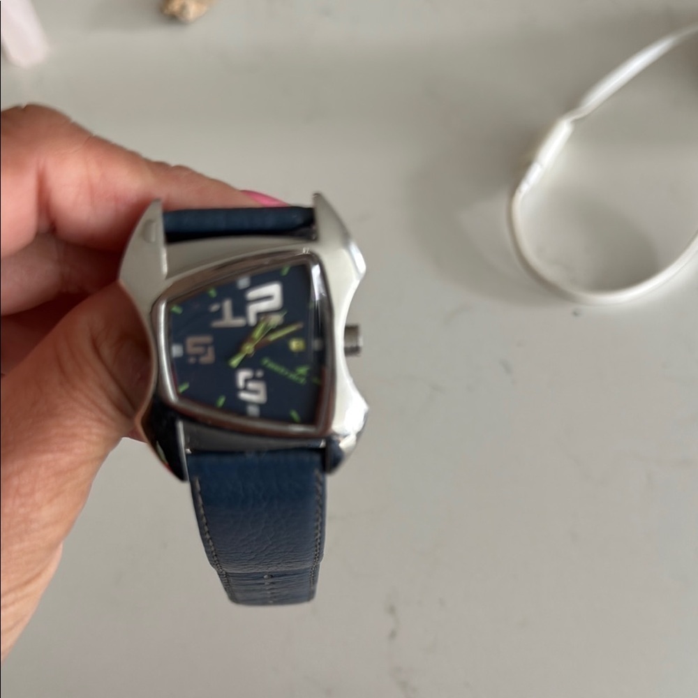 Women’s Blue Leather Strap Watch - Picture 5 of 7